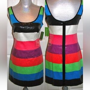 258.00 NWT LILLY PULITZER LUCY SEQUIN MULTI COLOR-BLOCK